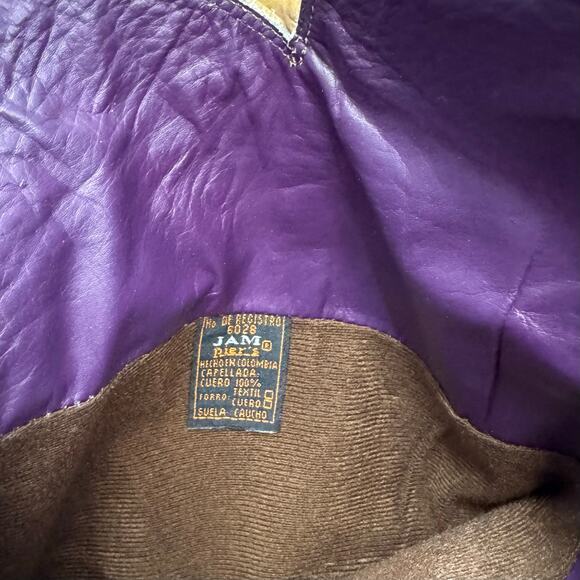 Vintage Jam Piers Over Knee Brown Heeled Leather Suede Boot Columbia 37 (6.5) - Picture 7 of 8